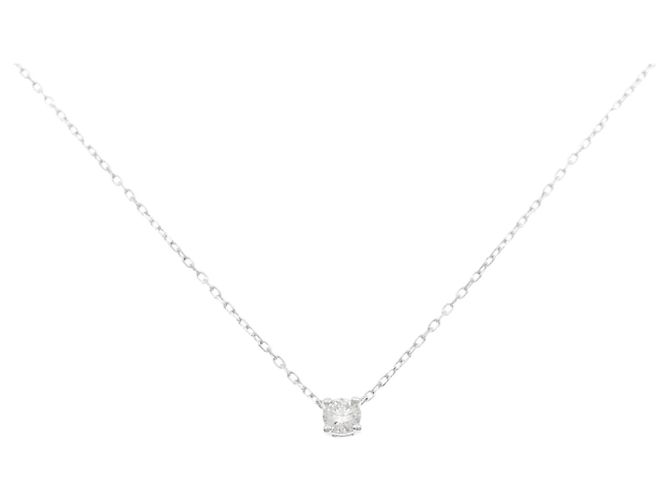 Autre Marque Colar de ouro branco Au750 e diamantes