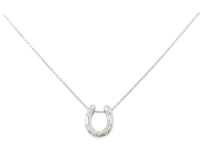 Autre Marque Horseshoe Diamantenhalskette Pt900 Pt850