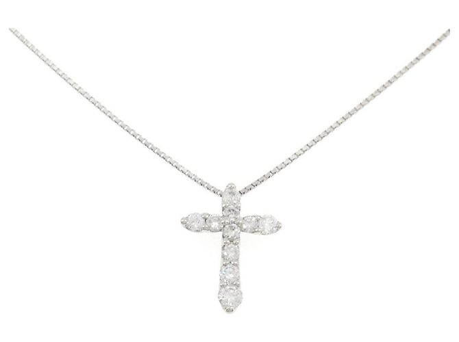 Autre Marque Collana Croce in Diamanti PT900 PT850