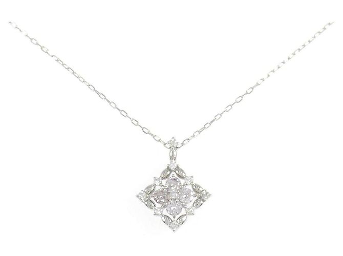 Autre Marque Platin-Halskette Pt900 Pt850 mit rosa Diamant