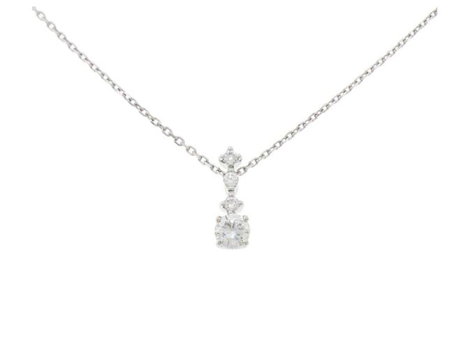 Autre Marque Diamantenhalskette Pt900 Pt850