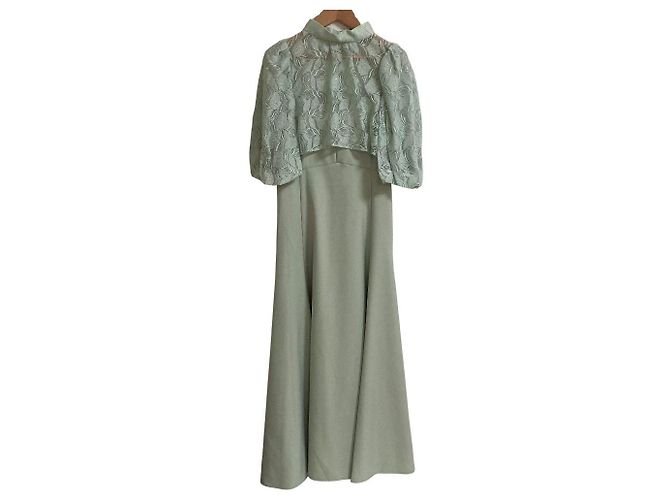 Autre Marque And Couture langes Spitzenkleid mit Blattmuster