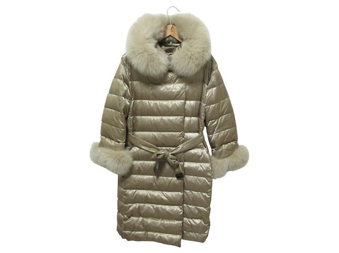 Casaco de Penas com Pele de Raposa S Max Mara THE CUBE