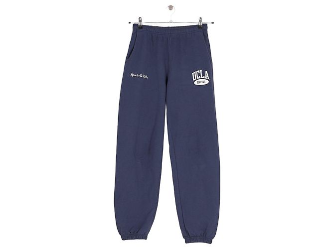 Autre Marque Pantalones de jogging de algodón azul marino