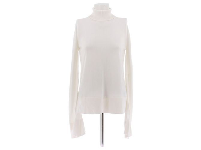 Totême Cuello alto blanco de algodón