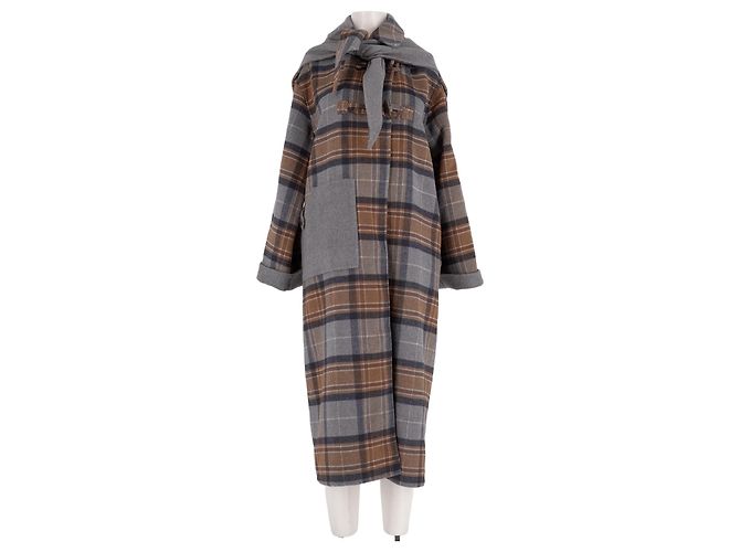 Autre Marque Grauer Wollmantel