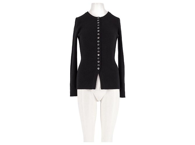 Jigsaw Cardigan aus Wolle Schwarz