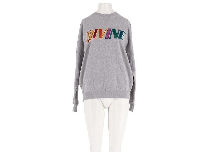 Autre Marque LA DOUBLEJ Sweatshirt de algodão cinzento Divine