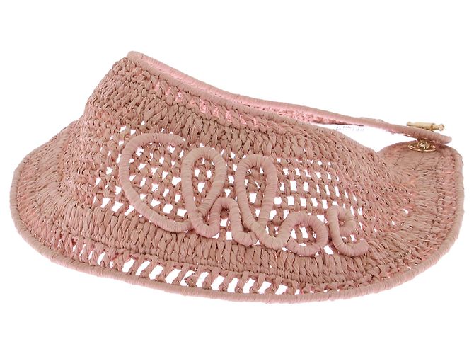 Chloé Chapéu de ráfia rosa