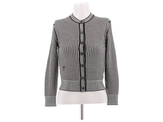 Christian Dior Cardigan mit Hahnentritt-Muster