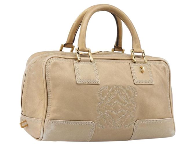 LOEWE Amazona 28 Sac à main en cuir doré