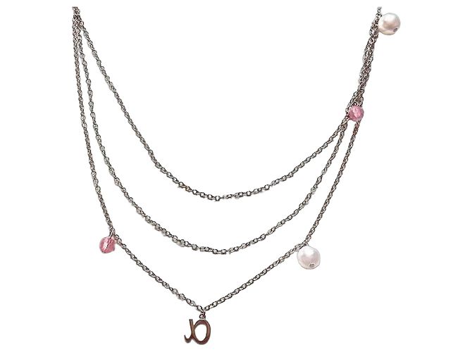 Colar Dior de três voltas com pérolas