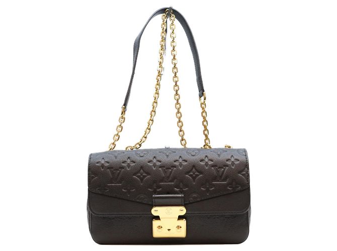 Borsa a tracolla con catena Louis Vuitton Monogram Empreinte Noir Marceau