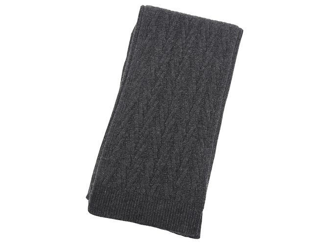 Hermès HERMES 100% Cashmere Cable Knit Stole