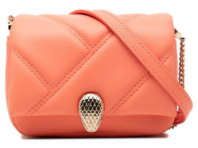 Bulgari Bolsa de Ombro com Corrente Micro Bvlgari Serpenti Cabochon