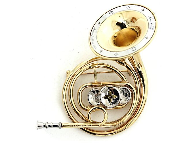 Louis Vuitton LV Symphony Brosche aus Metall und Horn