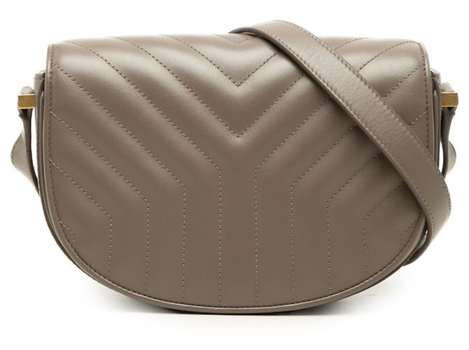Autre Marque Bolsa de ombro em couro cinza Saint Laurent