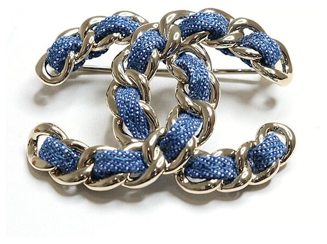 Chanel Coco Mark Denim-Brosche