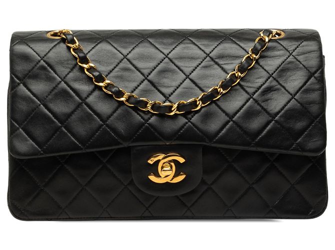 Chanel Black Medium Classic Lambskin Double Flap