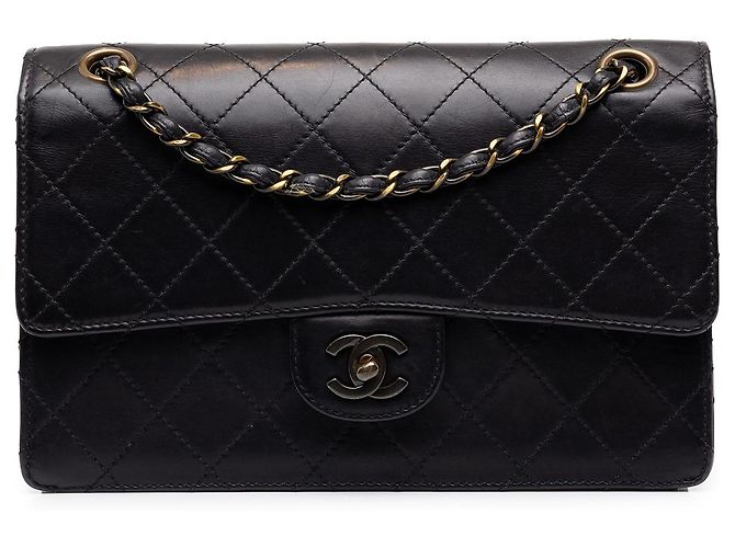 Chanel Black Medium CC Quilted Lambskin Single Flap