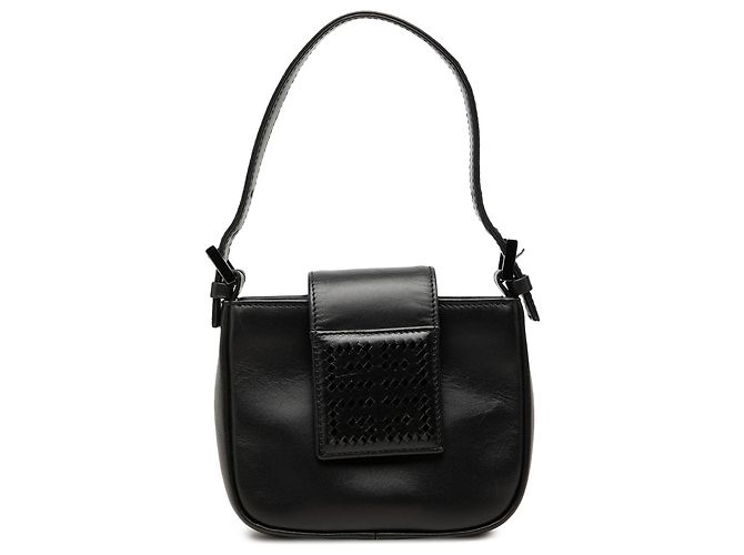 Bolsa Givenchy Mini em couro de bezerro texturizado preta com logo