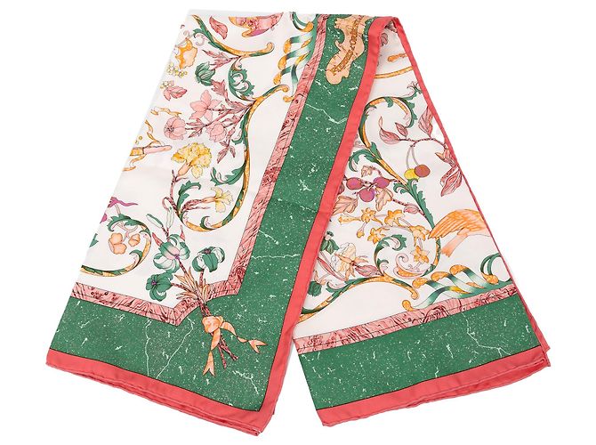 Lenço de seda Hermès White Pierres D Orient Et D Occident 90