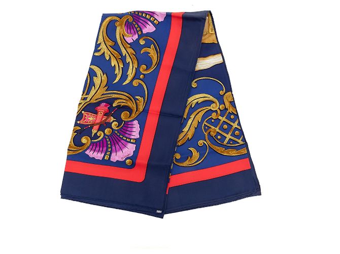 Foulard di seta Hermès Blue Cheval Turc 90