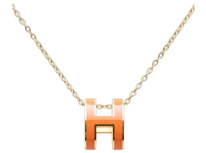 Hermès Collana con ciondolo a catena Logo Hermes Pop H