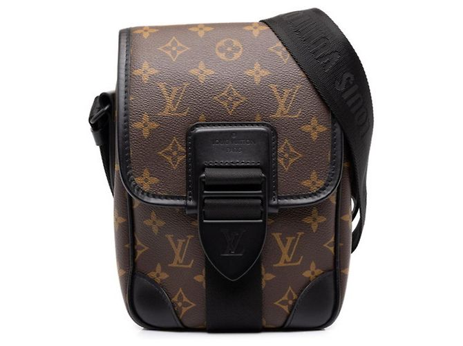 Bolsa Tiracolo Louis Vuitton Monogram Macassar Archie Messenger PM