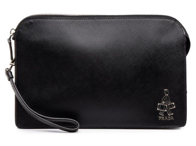 Saffiano Prada Bellboy Hotelman Clutch Bag