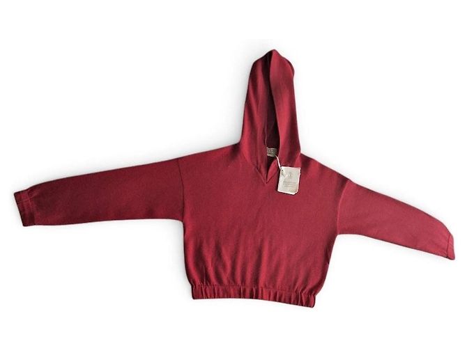 Brunello Cucinelli Roter Kaschmir-Kapuzenpullover