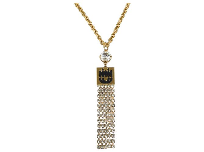 Collana Miu Miu in metallo e strass