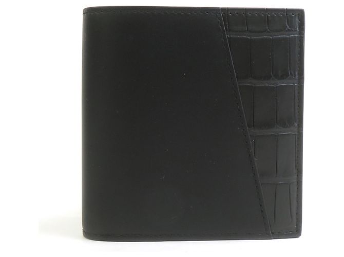 Bottega Veneta Black Leather Bill Wallet