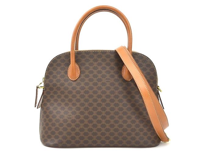 Céline Bolsa Celine Macadam em lona revestida e couro