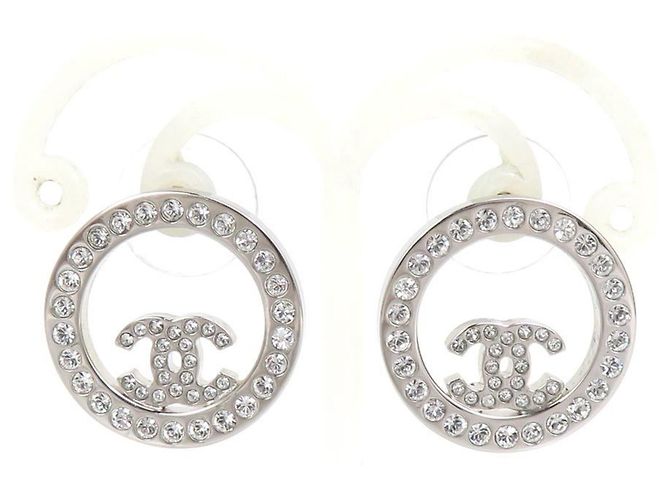 Chanel Silver Stecker-Ohrringe