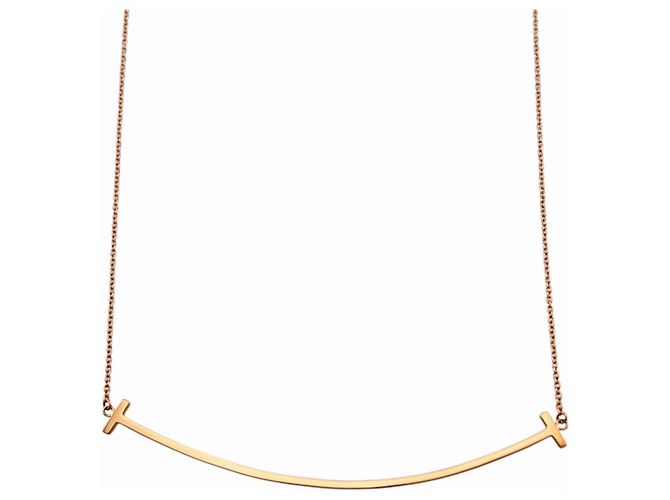 Autre Marque Collana Tiffany & Co. T Smile in oro rosa