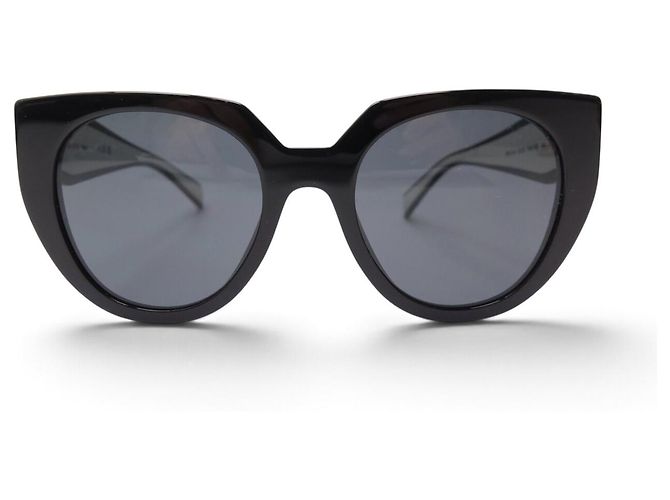 NEW PRADA SPR14W SUNGLASSES TWO-TONE BLACK AND WHITE