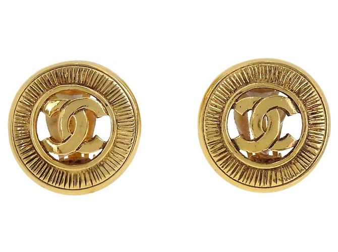 Orecchini a clip Chanel CC in metallo