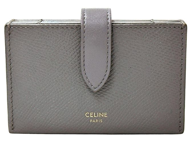 Céline Celine Kartenetui aus Leder in Gray