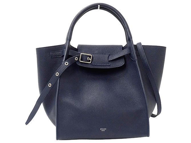 Big Bag Céline Bolsa de mão Celine em couro azul marinho