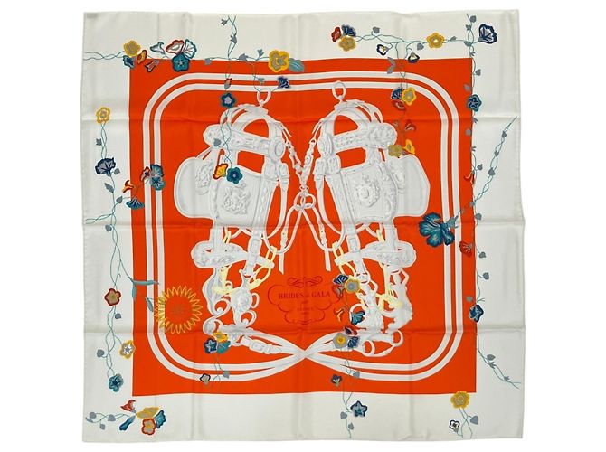 Hermès Lenço de seda Hermes Brides de Gala Floral 90