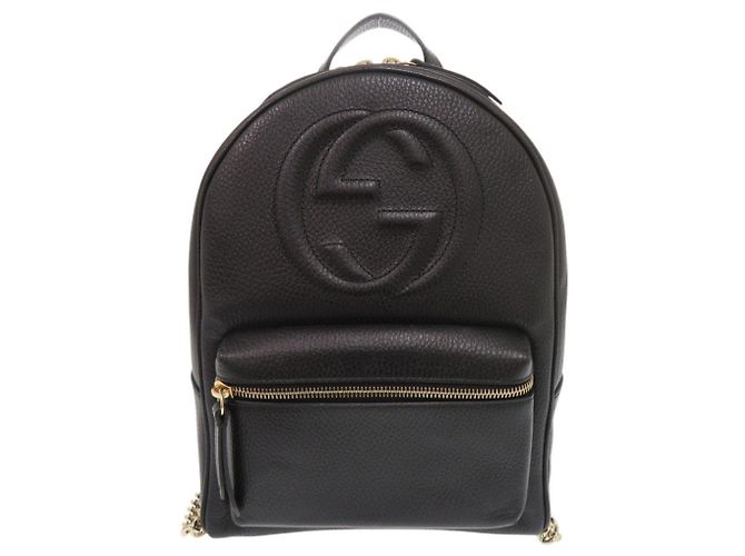 Gucci Soho Interlocking G Leder-Rucksack