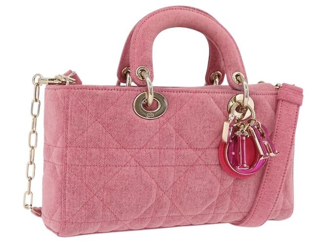 Christian Dior Lady D-Joy Macrocannage Quilt Denim Medium