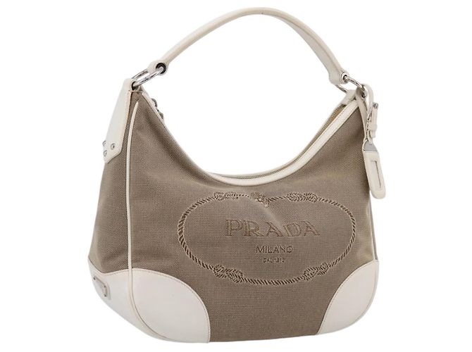 Prada Canapa Hobo Canvas con Cuero Medium