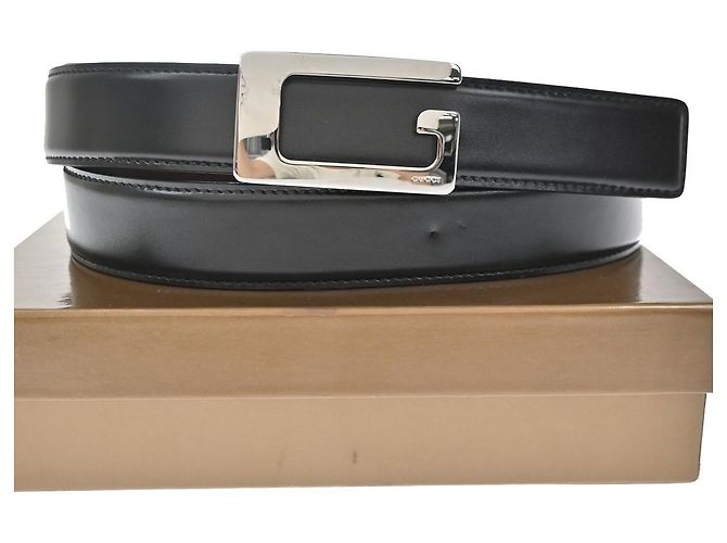 Gucci G Buckle Belt Leather Thin