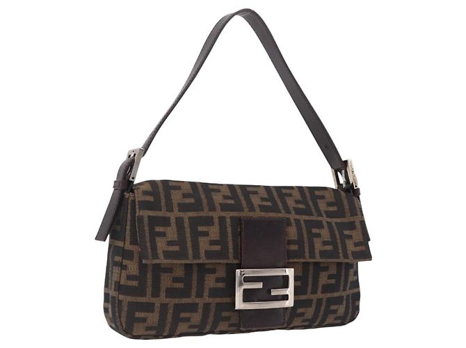 Borsa Fendi Baguette Zucca Canvas Medium