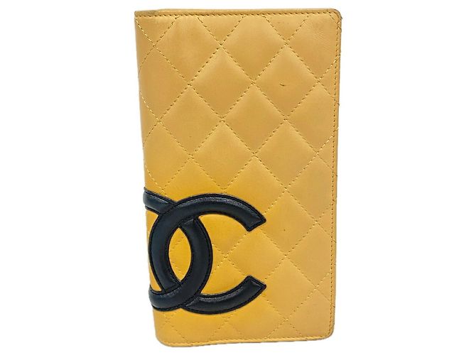Chanel Leather Wallet Brown Black
