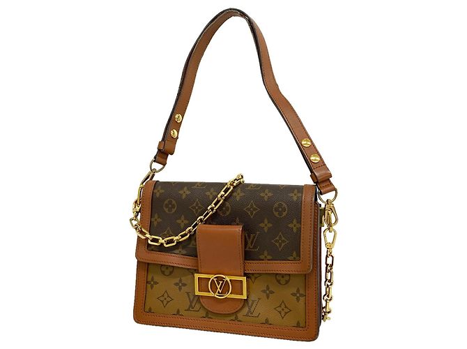 Bolsa de Ombro Louis Vuitton Monogram Reverse Dauphine MM