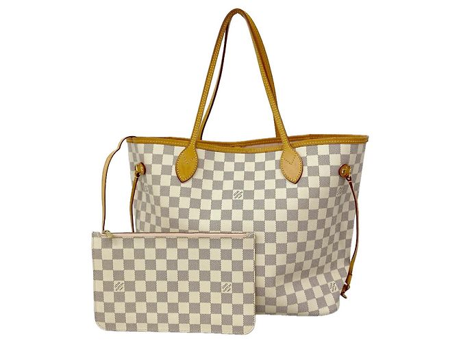 Louis Vuitton Damier Azur Neverfull MM Tote Bag