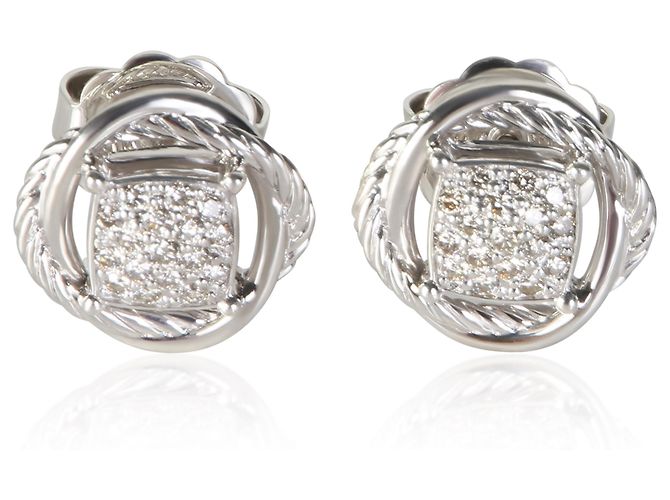 Boucles d'oreilles Infinity en argent sterling et diamants David Yurman